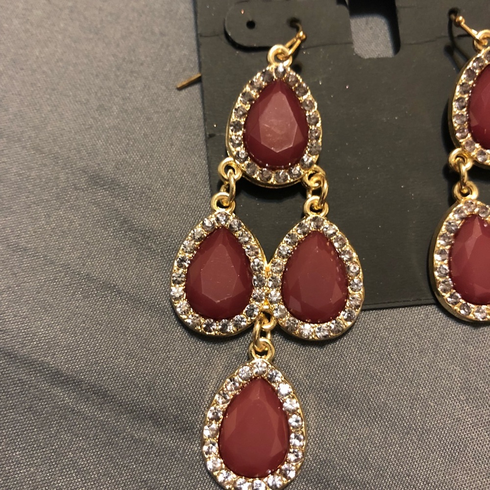 Inc dangled red earrings